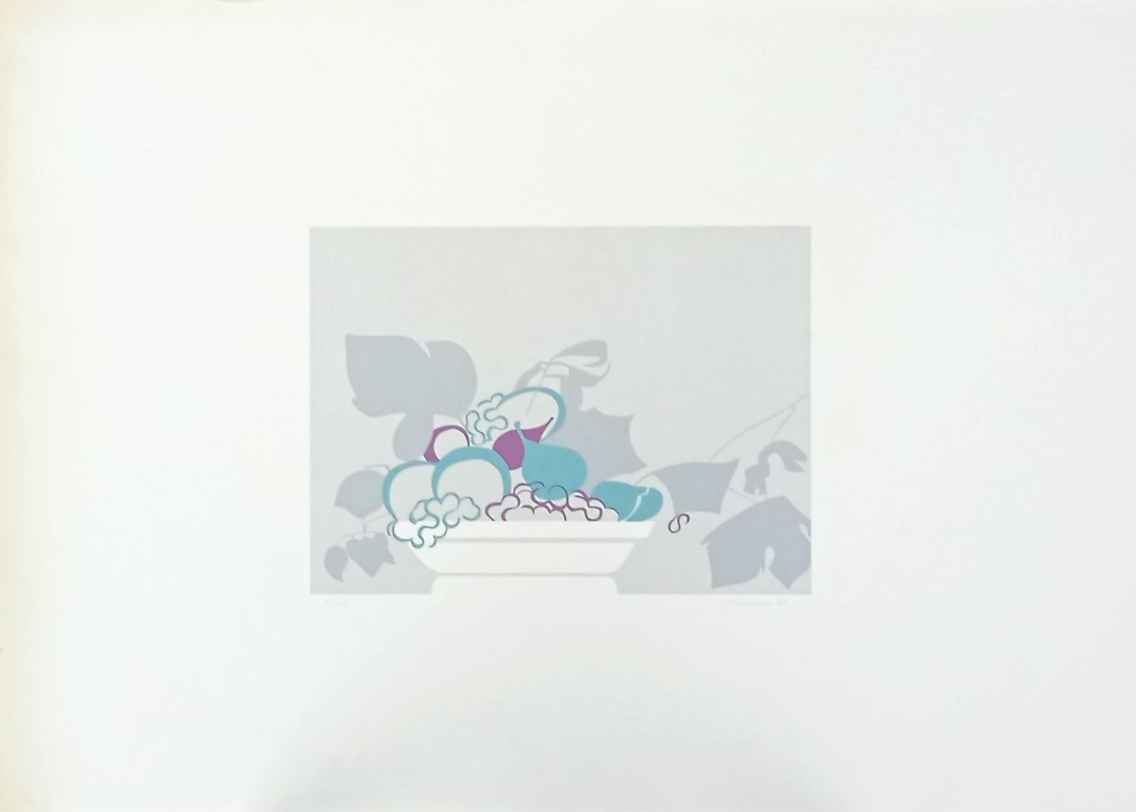 1987 Flores y frutos (Anónimo) 22,4x30 (4 colores) Serigrafía